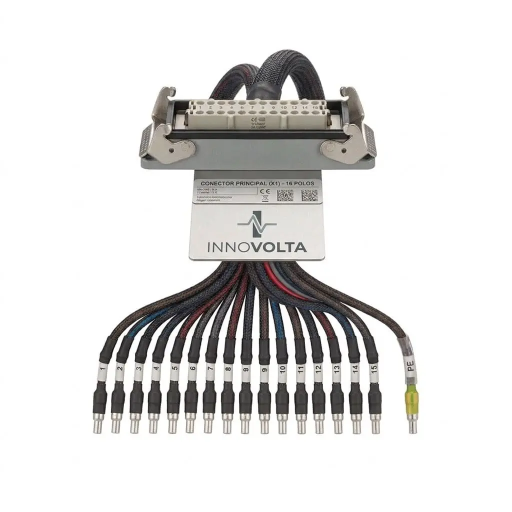 Ensamble hembra X16 con conector multipolar de uso rudo